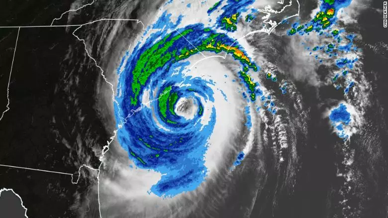 Hurricane on radar