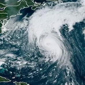 Hurrican Teddy Radar Image