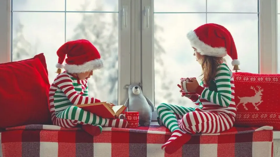 Children enjoying Christmas