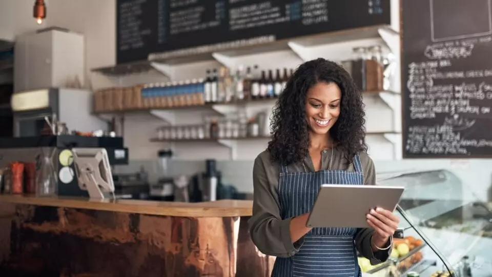female restaurant owner