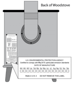 Where is a Wood Stove serial number?