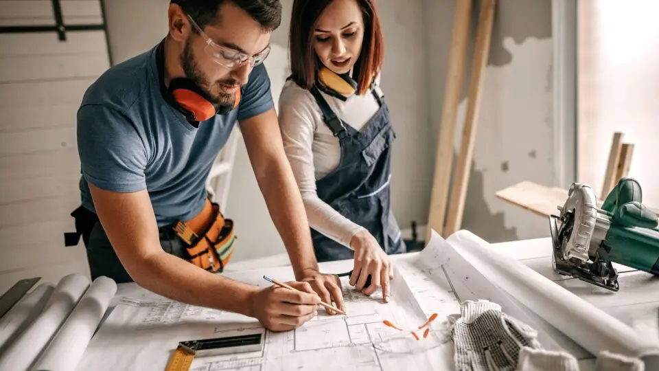 Homeowners working on home improvements