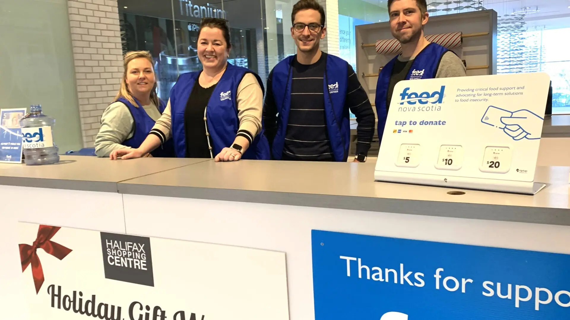 Bauld Insurance team making a donation to Feed Nova Scotia