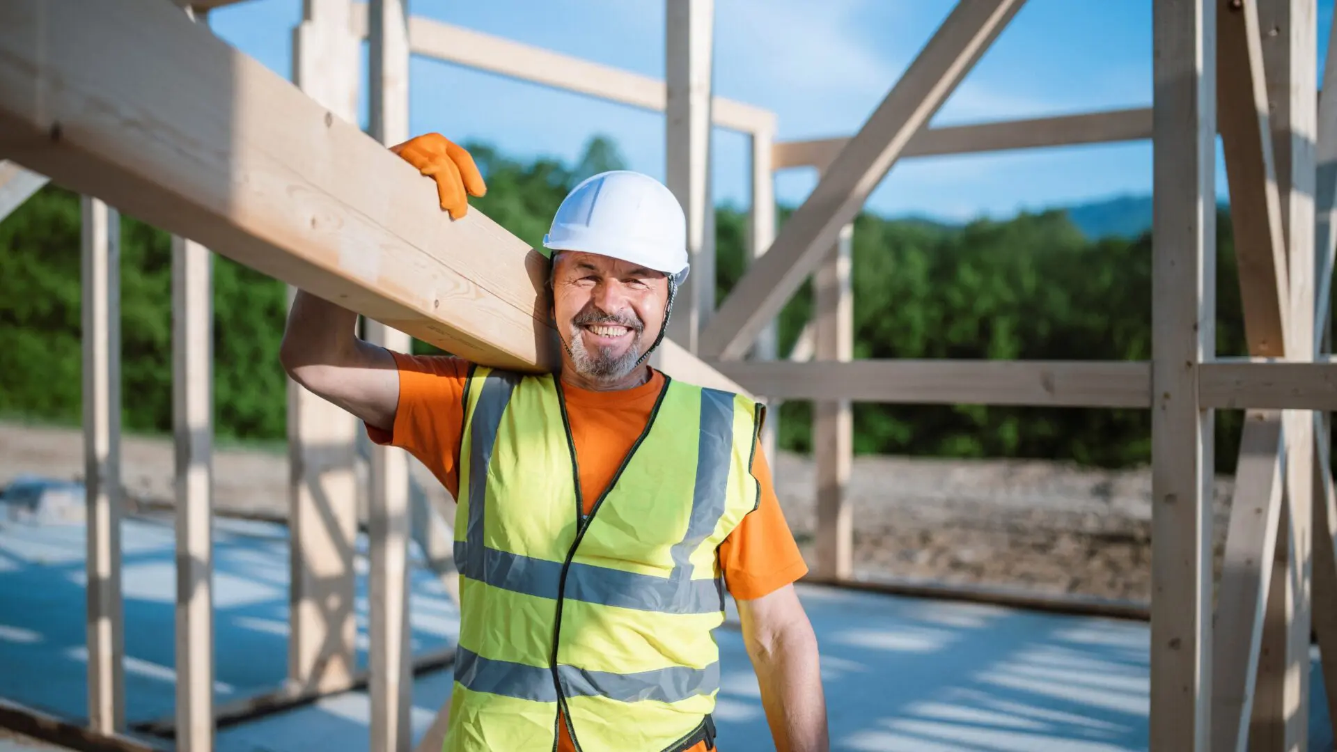 a contractor working on a job site