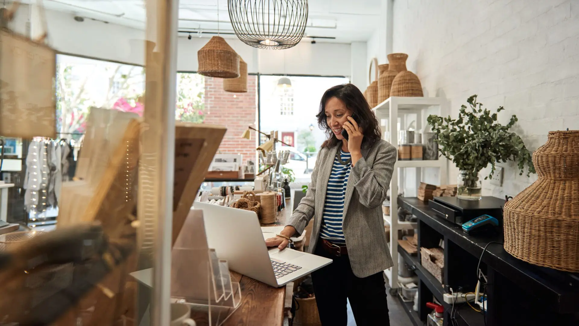 Female working in her retail store