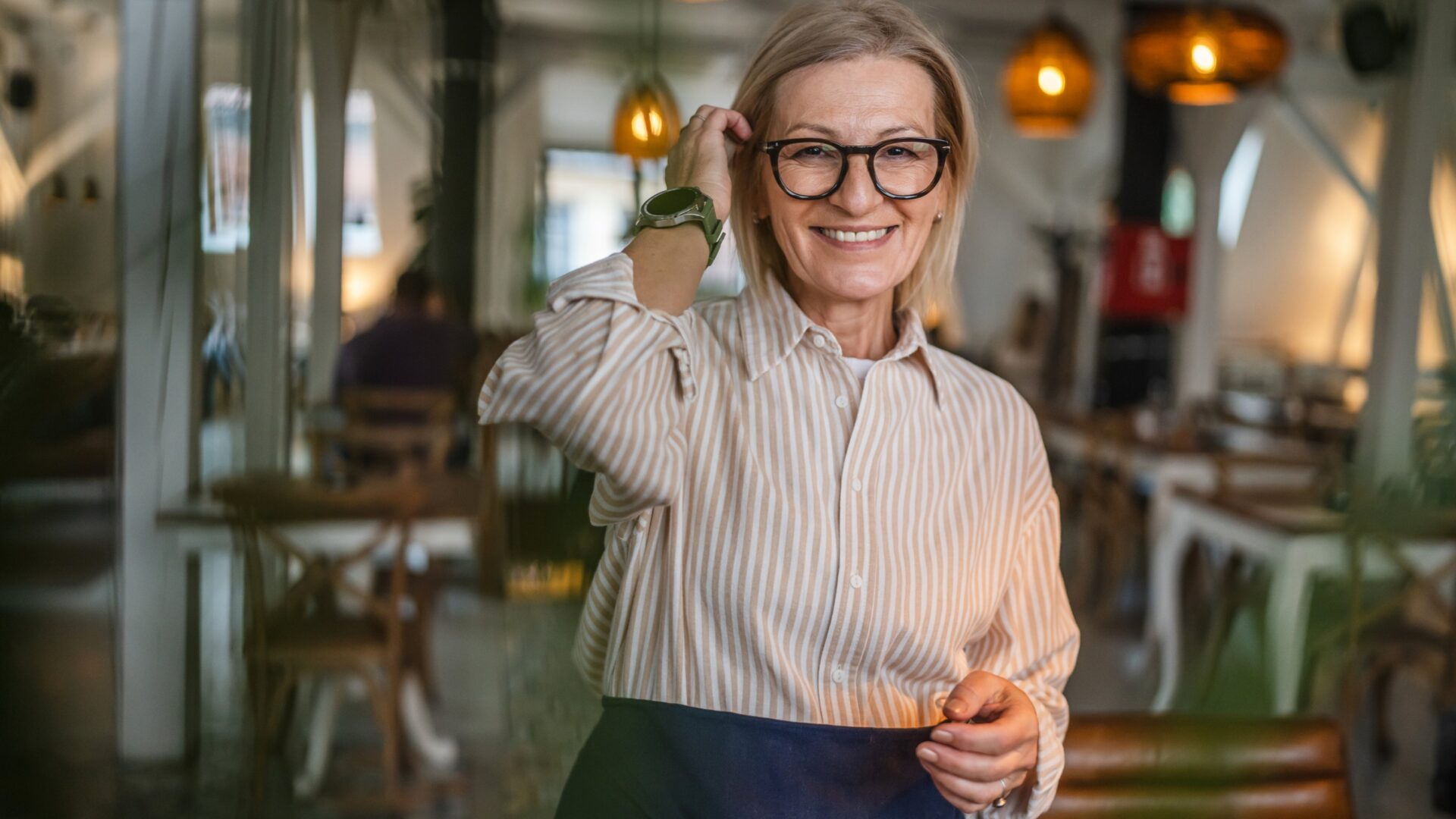 Female restaurant owner